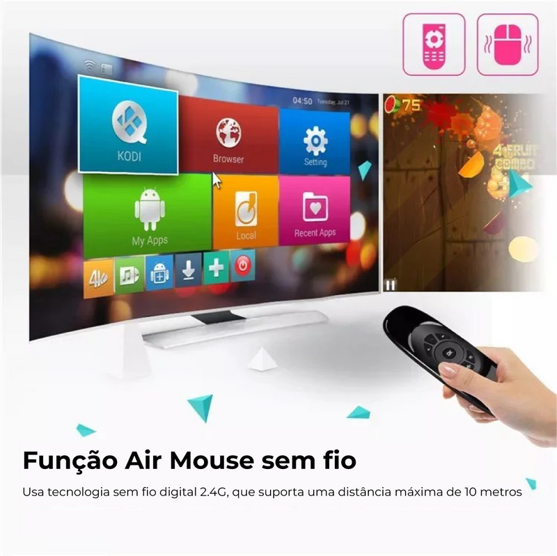 Controle de TV Com Teclado e Mouse - PAGUE 1 E LEVE 2