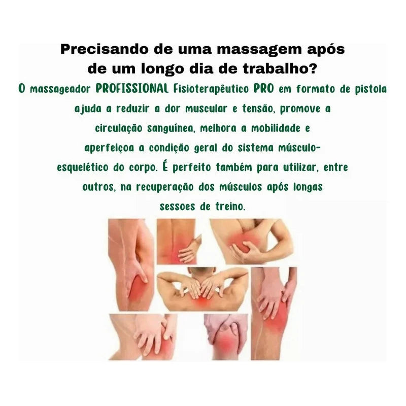 Massageador pistola profissional 4 em 1