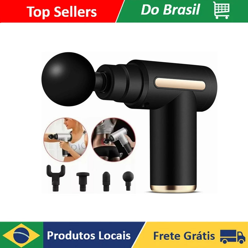 Massageador pistola profissional 4 em 1