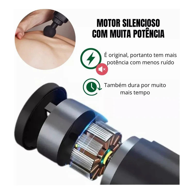 Massageador pistola profissional 4 em 1