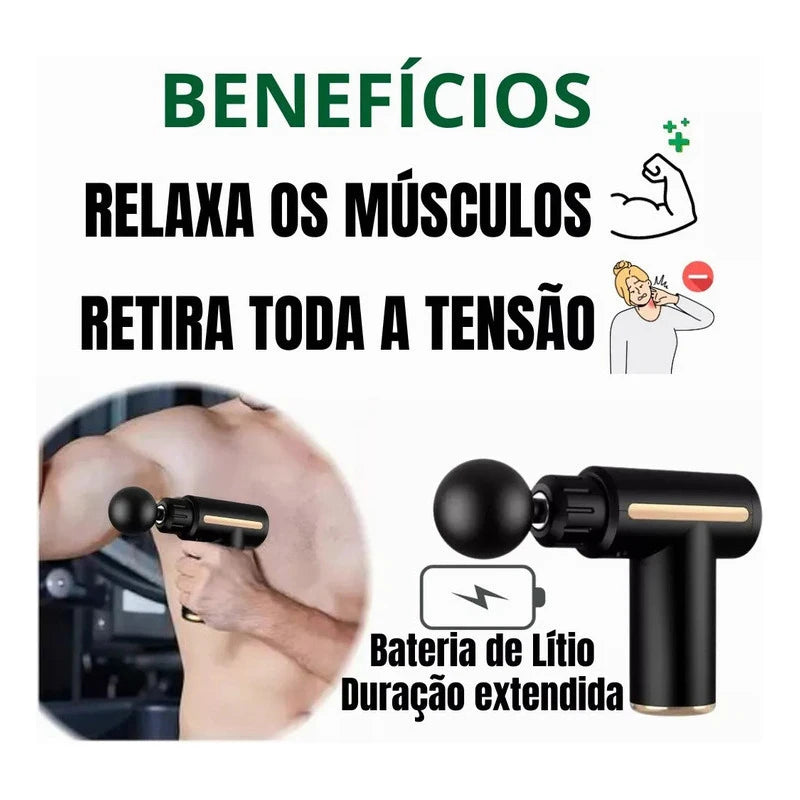 Massageador pistola profissional 4 em 1