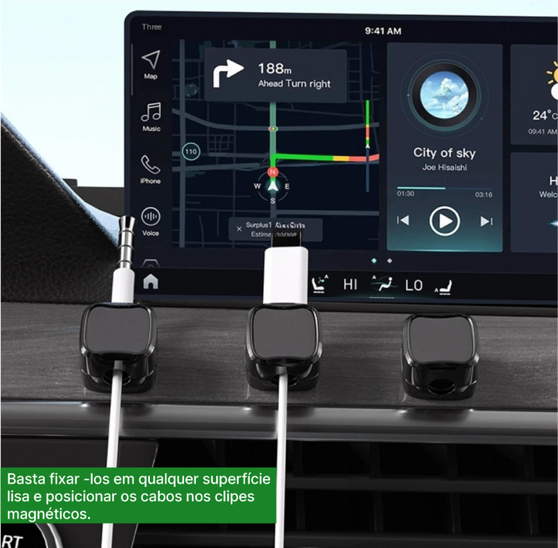 Clipes Magnéticos Organizadores de Cabos