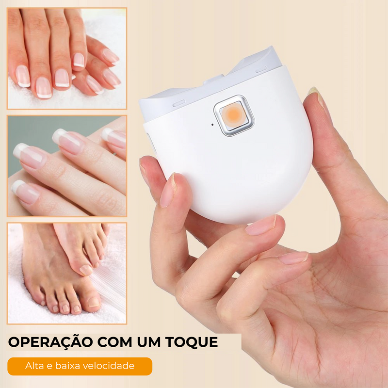 Cortador de Unhas Elétrico Recarregável Com Luz Led