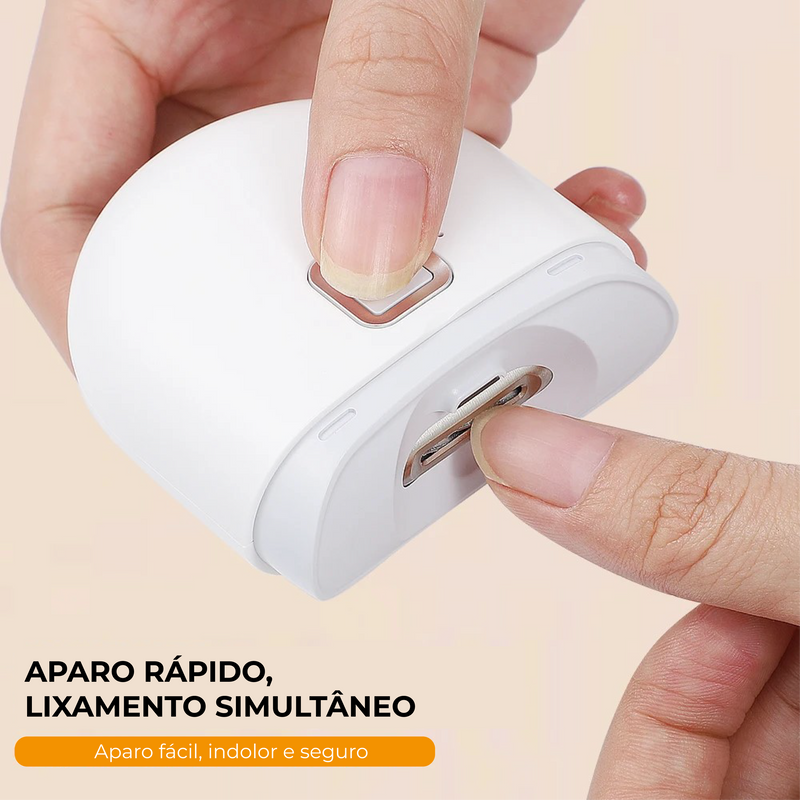 Cortador de Unhas Elétrico Recarregável Com Luz Led