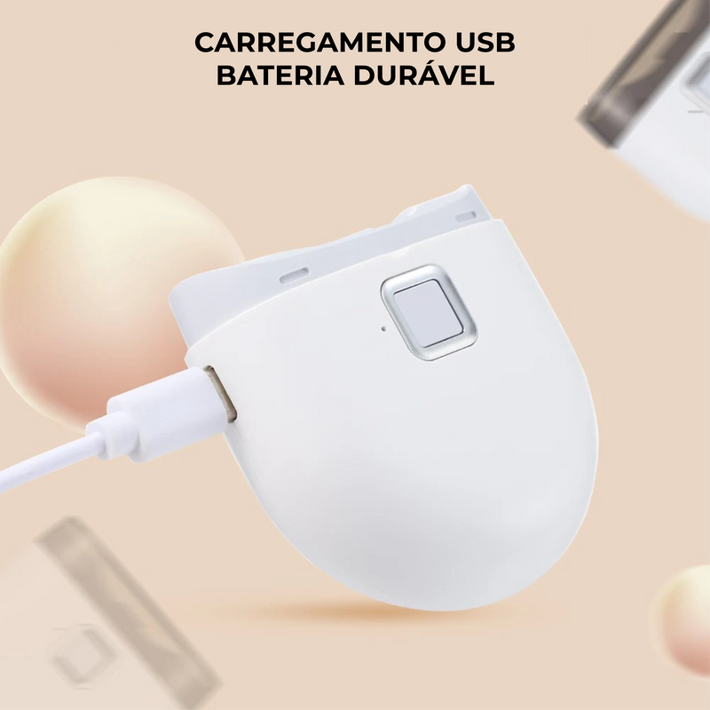 Cortador de Unhas Elétrico Recarregável Com Luz Led