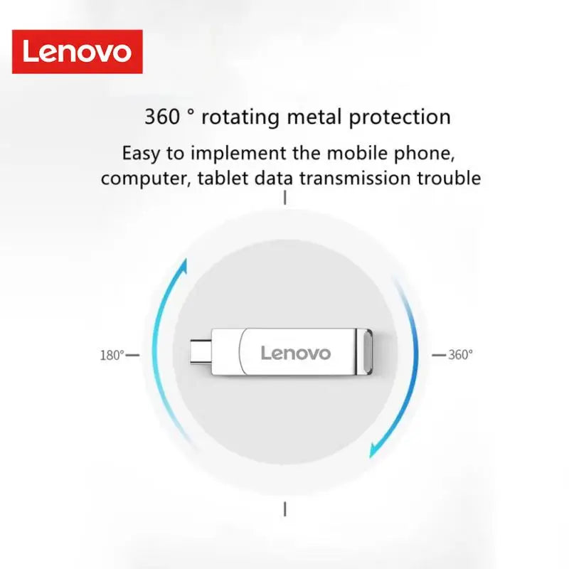 Pen Drive Lenovo com Entrada USB e Tipo-C de até 2 TB