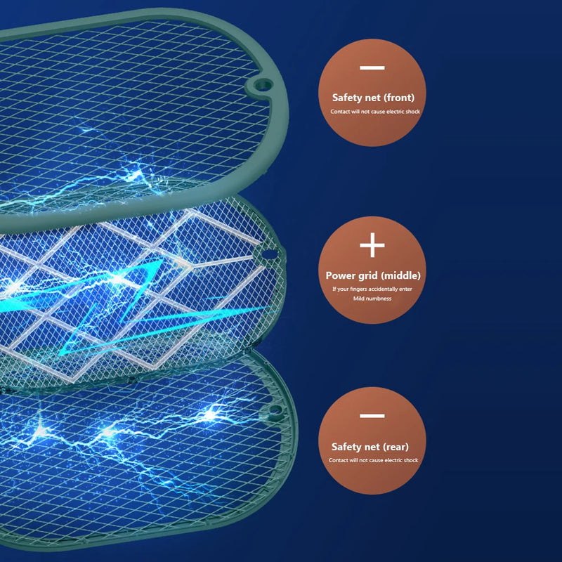 Raquete Elétrica Para Matar Mosquitos Recarregável