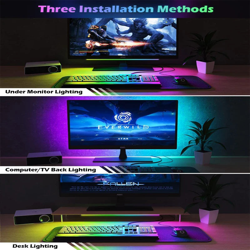 Barra de luz de LED para Monitor com cores RGB