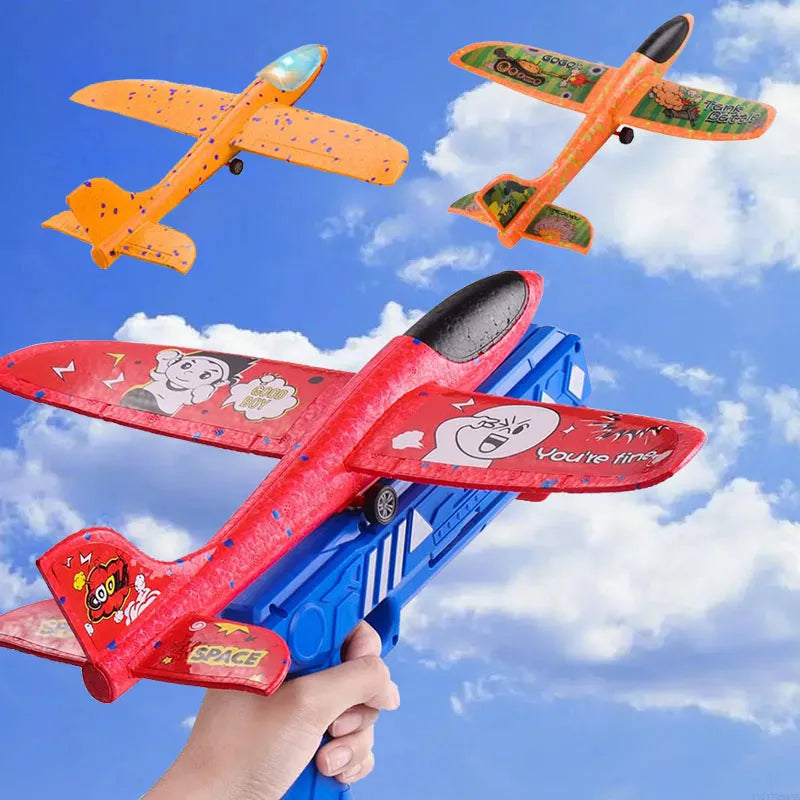 Pistola de Brinquedo Lançadora de Aviões