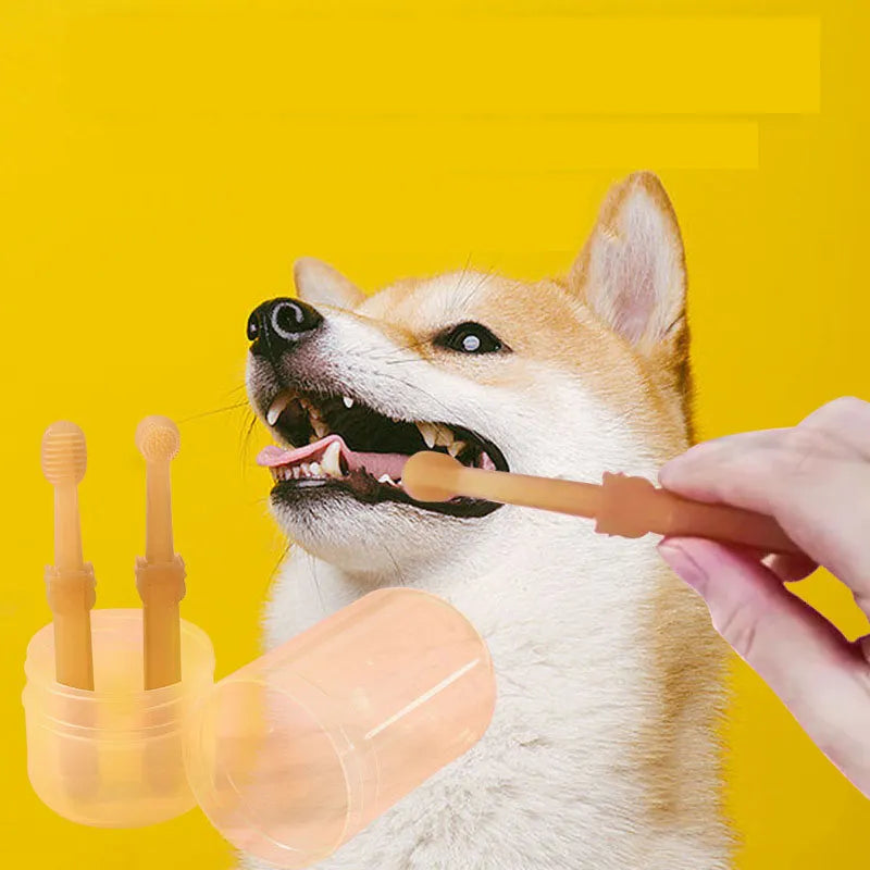 Escova de dente de silicone para cachorro