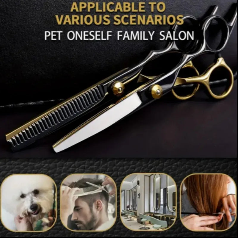 Kit Profissional de Corte de Cabelo Para Barbeiro de 6 polegadas