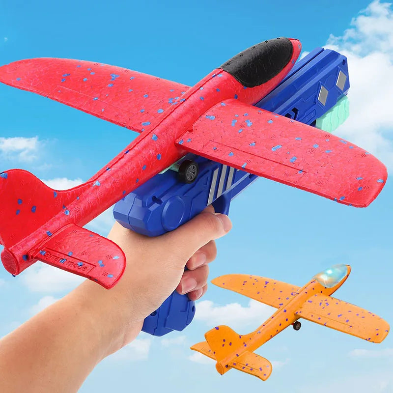 Pistola de Brinquedo Lançadora de Aviões