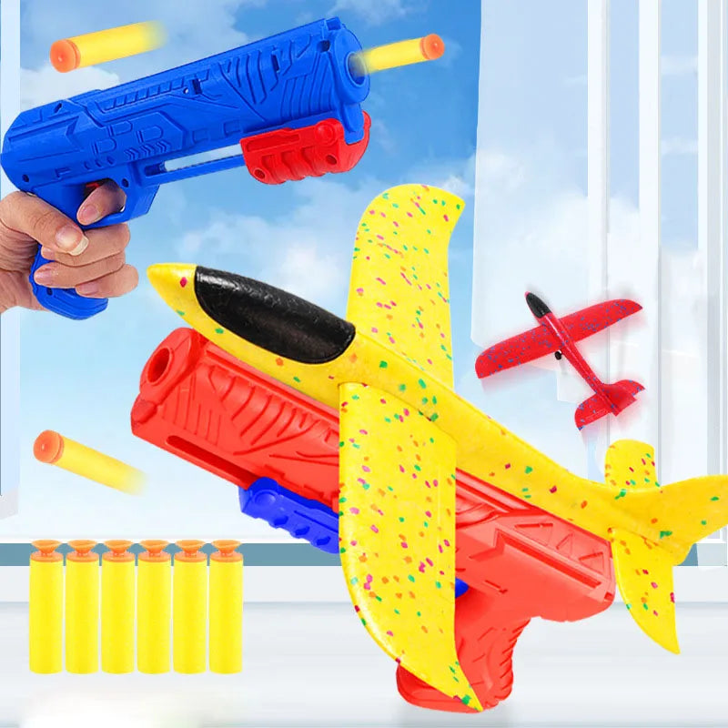 Pistola de Brinquedo Lançadora de Aviões