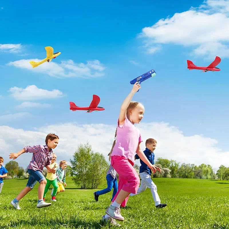 Pistola de Brinquedo Lançadora de Aviões