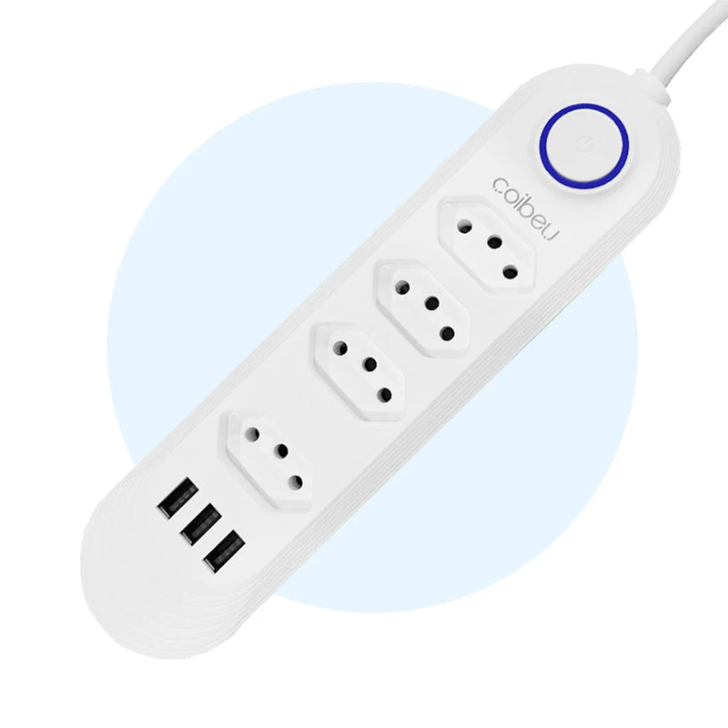 Extensão elétrica com entrada USB