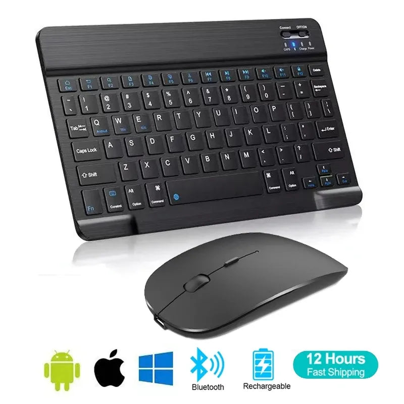 Conjunto teclado e mouse ergonômico sem fio