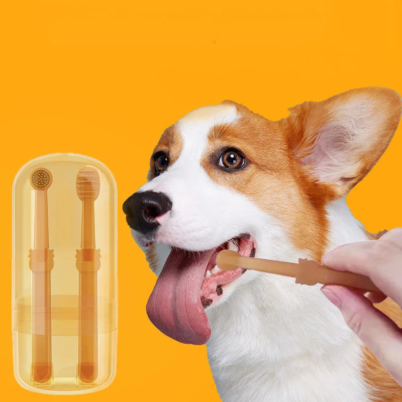 Escova de dente de silicone para cachorro