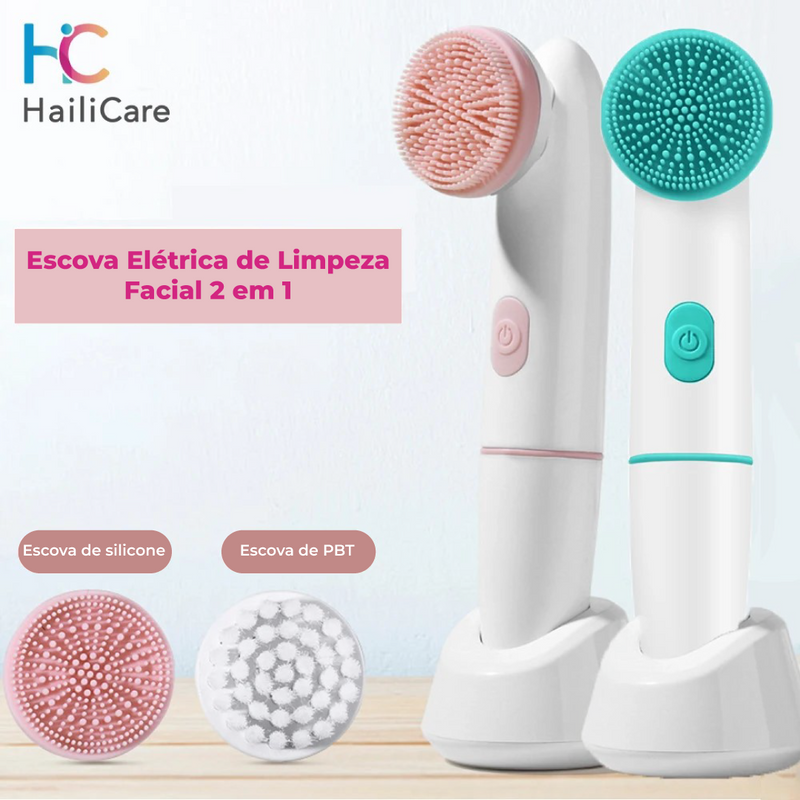 Escova Elétrica de Limpeza Facial 2 em 1