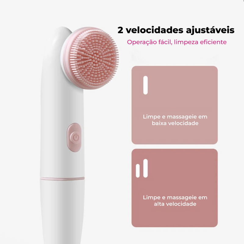 Escova Elétrica de Limpeza Facial 2 em 1