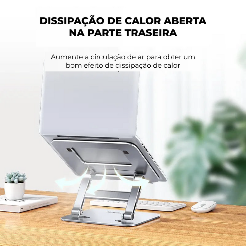 Suporte Portátil e Ajustável de Alumínio Para Notebook